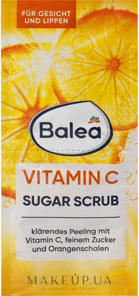 Сахарный скраб для лица с витамином С - Balea Sugar Scrub — фото 16ml