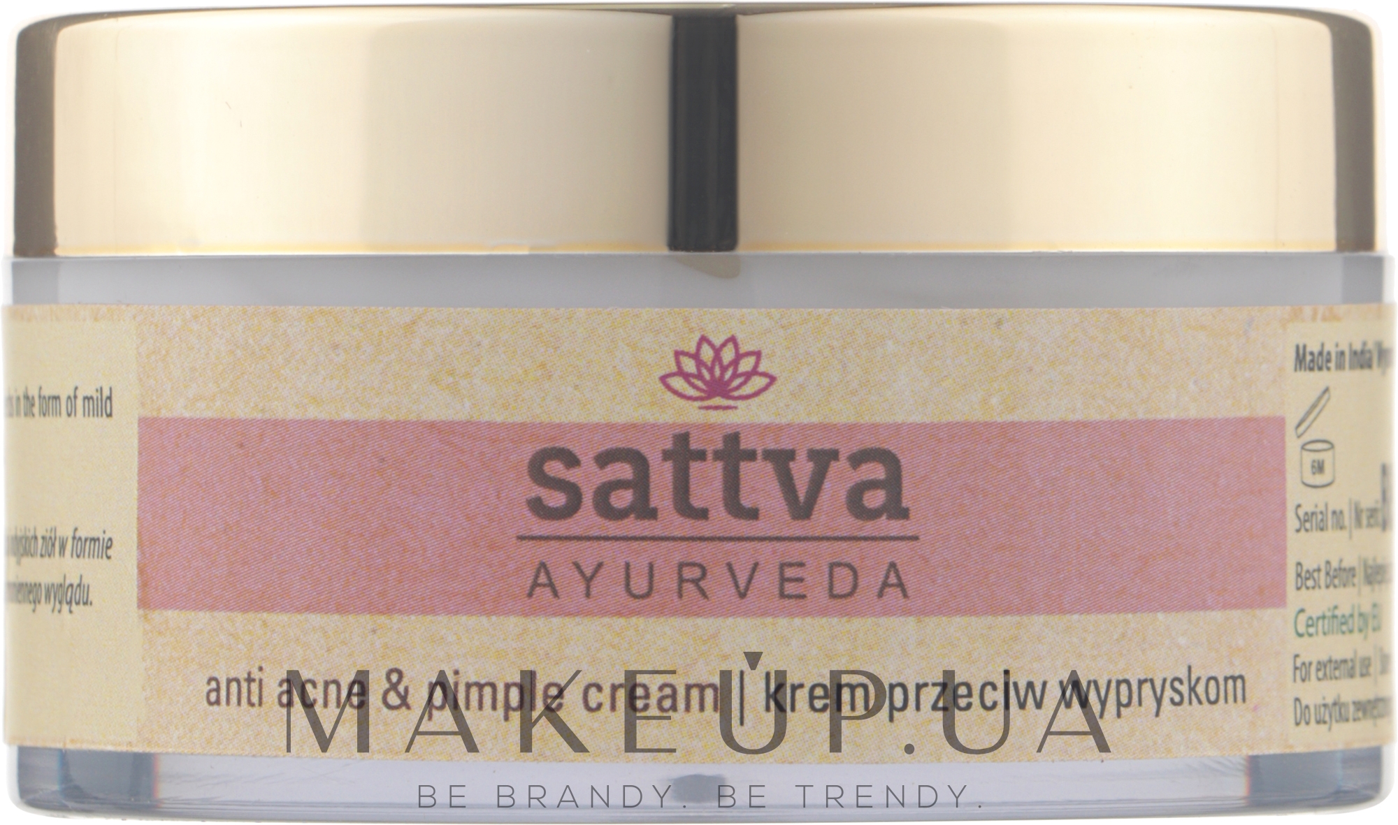 Крем для обличчя "Анти-акне" - Sattva Ayurveda Anti-Acne Face Cream — фото 50g