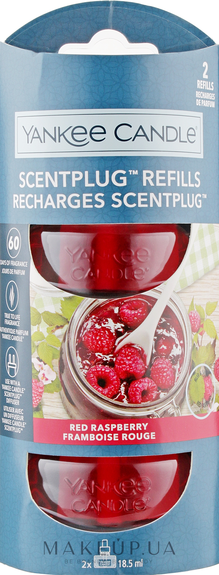 Сменный блок "Красная малина" для электрической аромалампы - Yankee Candle Red Raspberry — фото 2x18.5ml