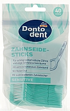 Зубні нитки-палички, бірюзові - Dontodent — фото N1