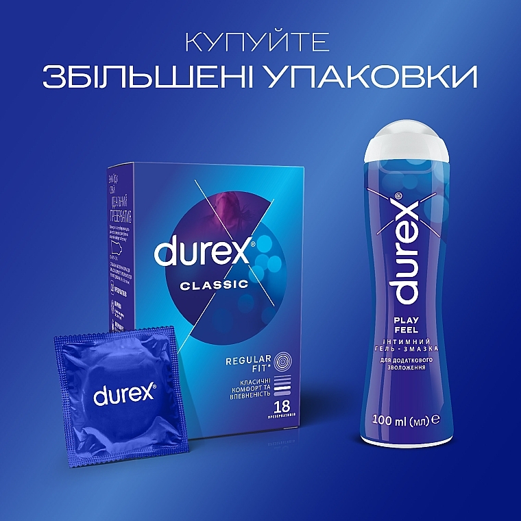 Презервативи латексні з силіконовою змазкою "Класичні", 18шт - Durex Сlassic — фото N5