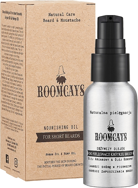 Питательное масло для короткой бороды - Roomcays Nourishing Oil Beard — фото N2