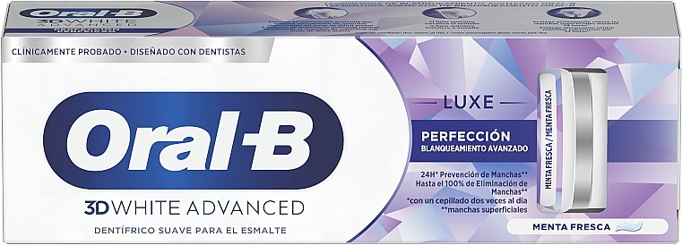 Зубная паста с мятным ароматом, отбеливающая - Oral-B 3D White Advanced Luxe Perfection Toothpaste — фото N2