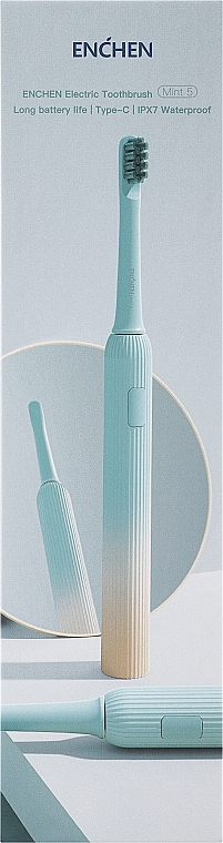 Электрическая зубная щетка, голубая - Enchen Mint5 Sonik Blue — фото N2