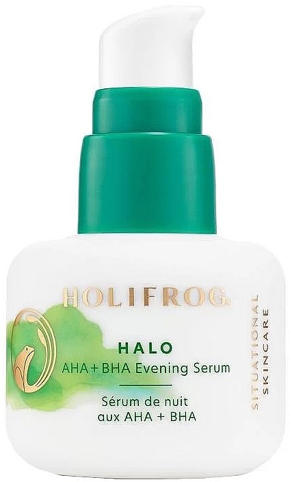Ночная сыворотка с кислотами - HoliFrog Halo AHA + BHA Evening Serum — фото N1