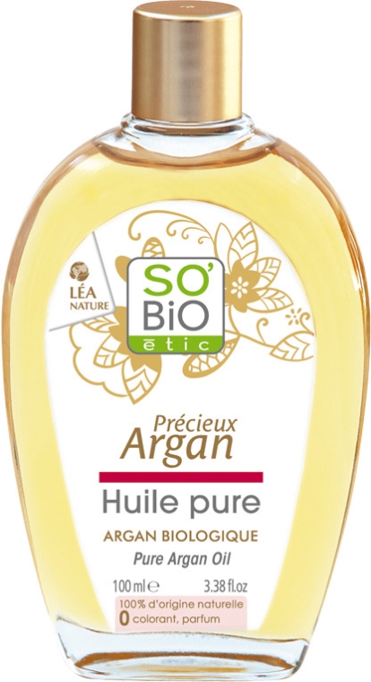 Чистое аргановое масло - So'Bio Etic Precieux Argan Organic Pure Argan Oil — фото N3