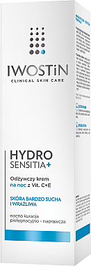 Живильний нічний крем - Iwostin Hydro Sensitia Vitamin C+E Face Cream