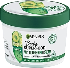 Живильний крем для тіла для сухої та дуже сухої шкіри - Garnier Body SuperFood Avocado Oil + Omega 6 Nourishing Cream — фото N1