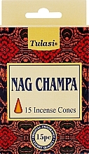 Духи, Парфюмерия, косметика Благовония конусы "Наг Чампа" - Tulasi Nag Champa Incense Cones