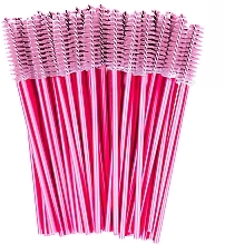 Щеточка для ресниц и бровей, темно-розовая с розовой ручкой - Clavier — фото N1