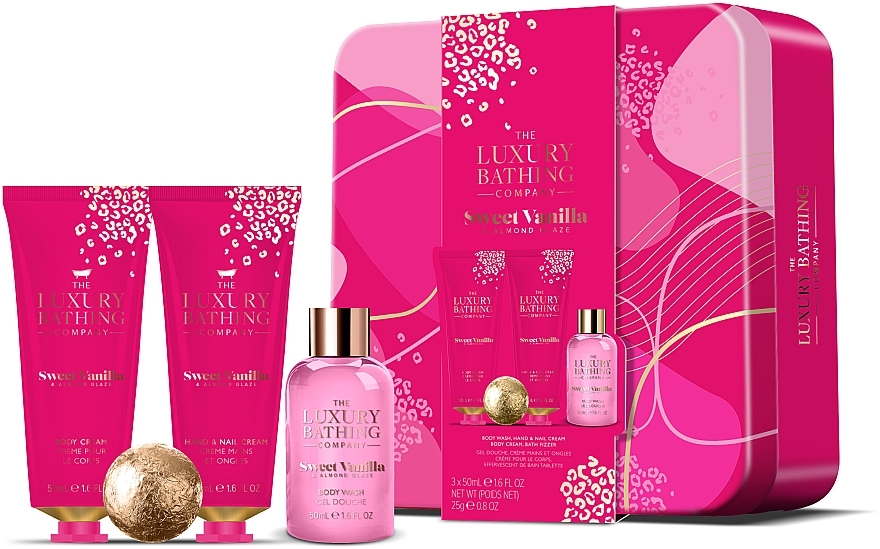 Набір - Grace Cole The Luxury Bathing Relax&Unwind Set (sh/gel/50 ml + b/cr/50 ml + h/cr/50 ml + bath/bomb/25 g) — фото N1