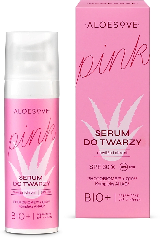 Сыворотка для лица с SPF30 - Aloesove Pink Face Serum SPF30 — фото N3