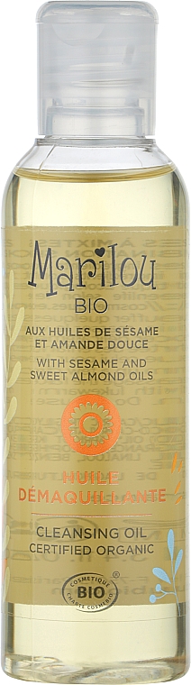Очищающее масло с кунжутным маслом и органическим маслом сладкого миндаля - Marilou Bio Cleansing Oil  — фото N1