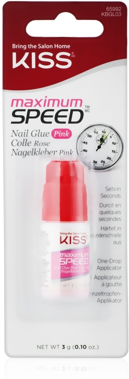 Клей для нігтів - Kiss Mega Hold Pink Glue — фото N1