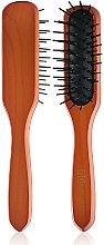Деревянная массажная щетка для волос 00597, овальная - Eurostil Oval Brush — фото N1