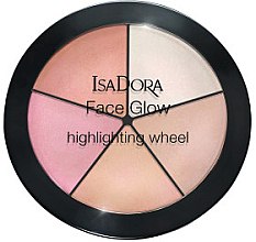 Духи, Парфюмерия, косметика УЦЕНКА Палетка хайлайтеров - IsaDora Face Glow Highlighting Wheel *