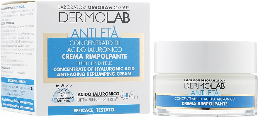 Антивіковий крем для обличчя - Deborah Milano Dermolab Anti-Aging Replumping Cream — фото N2