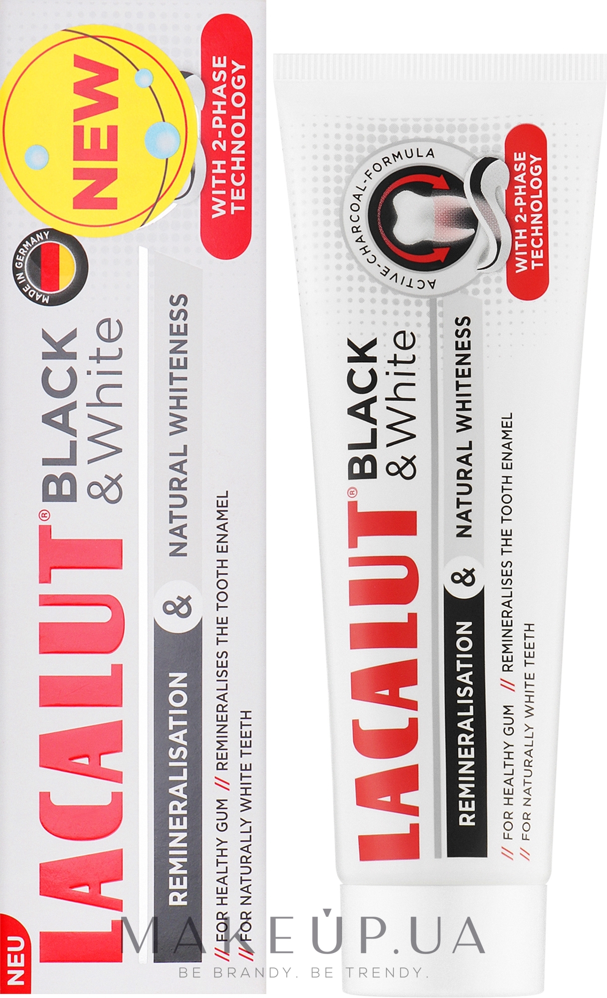 Зубная паста - Lacalut Black & White — фото 75ml