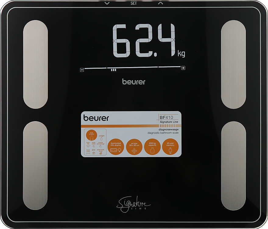 Диагностические весы BF 410 - Beurer Signature Line Black — фото N1