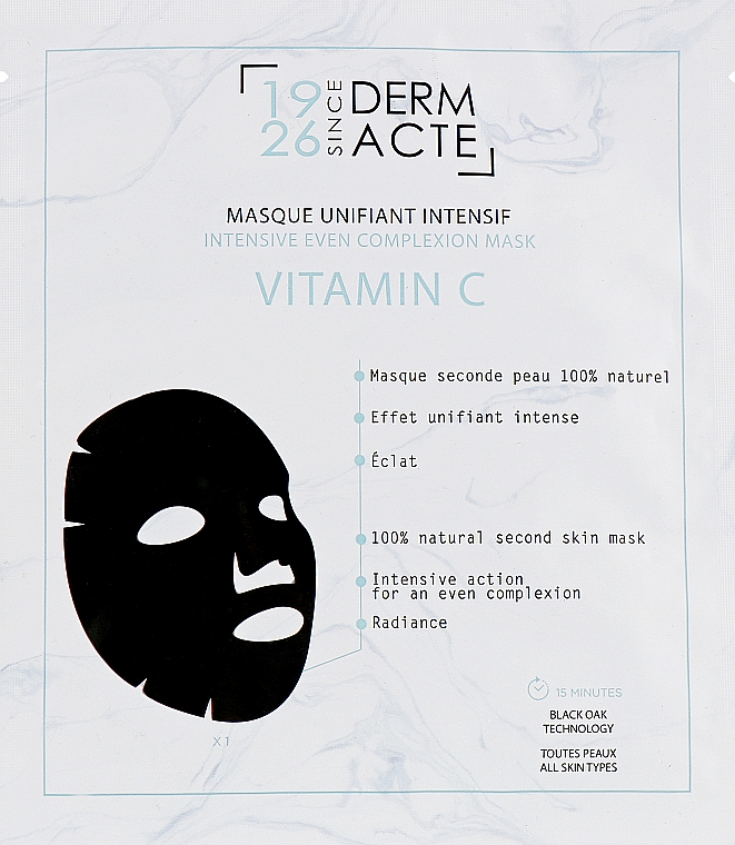 Інтенсивна маска "Рівний тон" з вітаміном С для обличчя - Academie Derm Acte Intensive Even Complexion Mask — фото N1