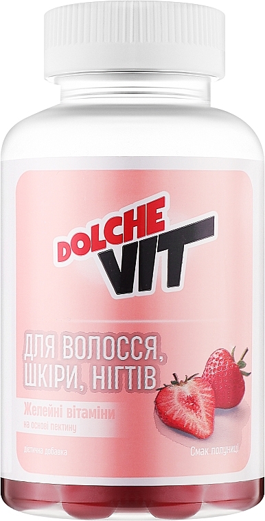 Желейні вітаміни на основі пектину для волосся, шкіри, нігтів №60 - Dolche Vit — фото N1