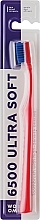 Парфумерія, косметика Зубна щітка, м'яка, червона - Woom 6500 Ultra Soft Toothbrush