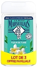 Парфумерія, косметика Набір гелів для душу "Квітка Тіаре" - Le Petit Marseillais (sh/gel/3x250ml)