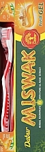 Набор "Miswak", красный - Dabur Miswak (toothbrush/1pcs + toothpaste/150g)  — фото N2