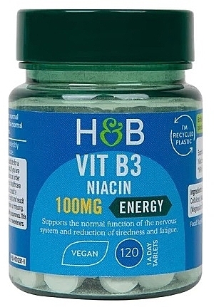 Харчова добавка "Ніацин" - Holland & Barrett Niacyn Vitamin B3 100 mg — фото N2
