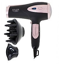 Фен для волос AD 2248b, 2200 W - Adler Hair Dryer ION + Diffuser — фото N3