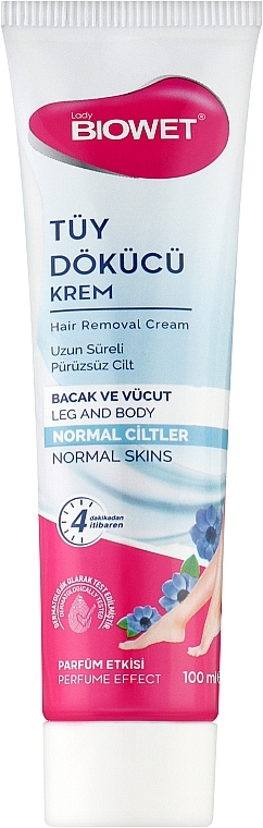 Крем для депіляції для нормальної шкіри - Lady Biowet Depilatory Cream Normal Skin — фото N1