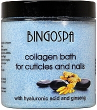 Парфумерія, косметика Сіль для нігтів і кутикул, з колагеном і женьшенем - BingoSpa Collagen Bath For Cuticles And Nails With Ginseng