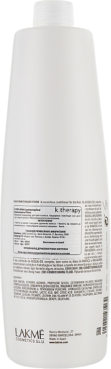 Живильний кондиціонер для сухого волосся - Lakme K.Therapy Repair Conditioning Fluid — фото N4