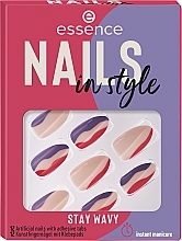 Накладні нігті на клейкій основі - Essence Nails In Style Stay Wavy — фото N1