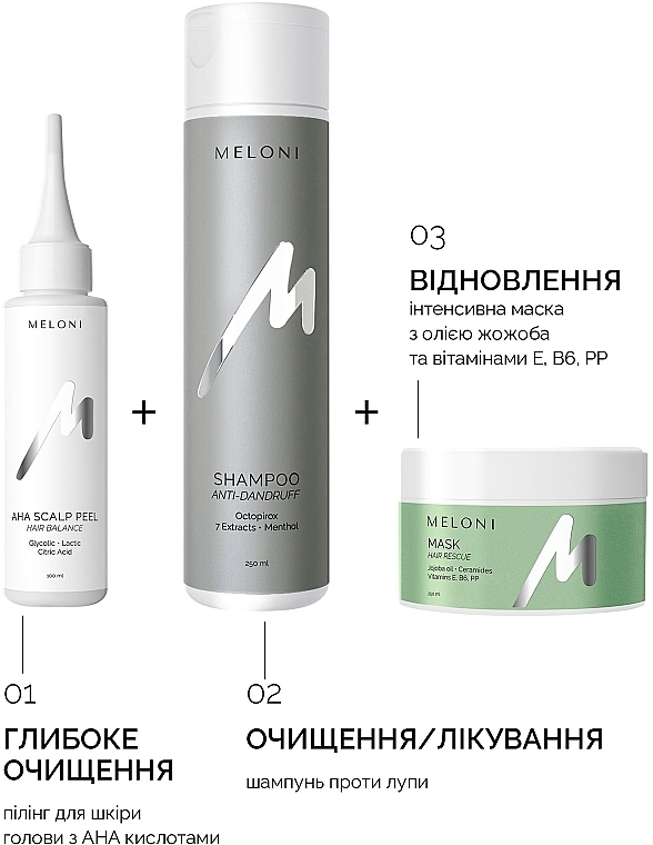 Шампунь від лупи - Meloni Anti-Dandruff Shampoo — фото N4