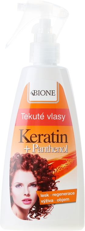 Жидкий спрей для волос - Bione Cosmetics Keratin + Panthenol Liquid Hair — фото N1