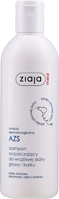 Очищающий шампунь - Ziaja Med Cleansing Shampoo For Sensitive Scalp And Neck