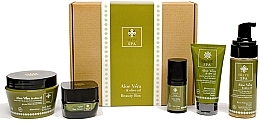 Набір - Olive Spa Aloe Value Box 01 (cr/50ml + eye/cr/30 + f/foam/150ml + b/butter/250ml + hand/cr/75ml) — фото N1