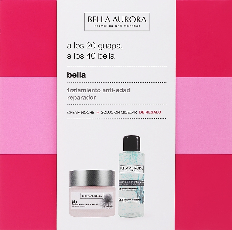 Набір - Bella Aurora Bella Night Set (fcr/50ml + mic/water/100ml) — фото N1