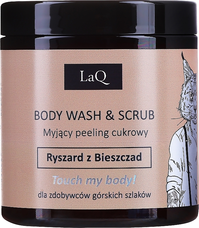 Очищувальний скраб для тіла з екстрактом тютюну "Рись" - LaQ Scrub & Wash — фото N1