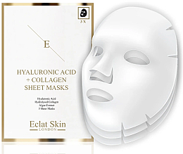 Набір - Eclat Skin London Hyaluronic Acid & Collagen (f/mask/2x3pcs) — фото N2
