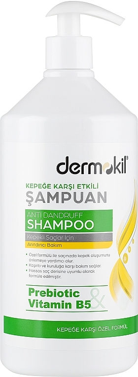 Шампунь от перхоти с пребиотиком и витамином B5 - Dermokil Prebiotic & Vitamin B5 Anti Dandruff Shampoo — фото N1