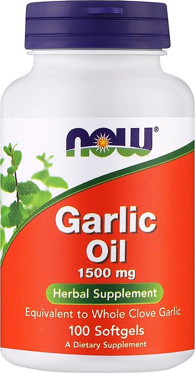 Капсули "Часникова олія", 1500 mg - Now Foods Garlic Oil — фото N1