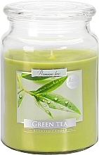 Ароматическая премиум-свеча в банке "Зеленый чай" - Bispol Premium Line Aura Green Tea — фото N1