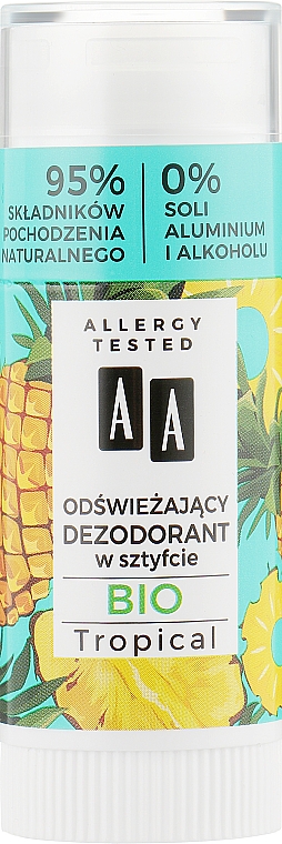 Освіжальний дезодорант-стік - AA Bio Tropical Deodorant Stick — фото N1