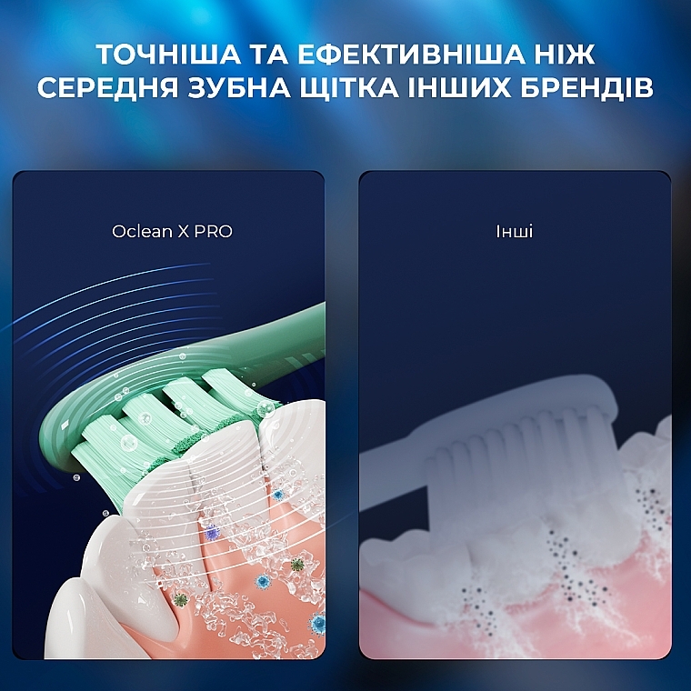 Розумна зубна щітка Oclean X Pro Green - Oclean X Pro Mist Green (OLED) (Global) — фото N11