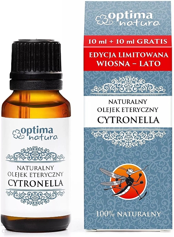 Эфирное масло цитронеллы - Optima Natura 100% Natural Essential Oil Citronella — фото N1