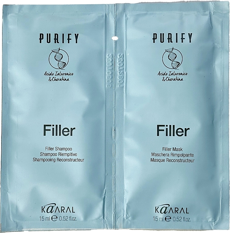 Набор пробников для волос - Kaaral Purify Filler (shm/15ml + mask/15ml) — фото N1