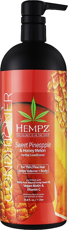 Кондиціонер для об'єму "Ананас і медова диня" - Hempz Sweet Pineapple & Honey Melon Volumizing Conditioner — фото N2
