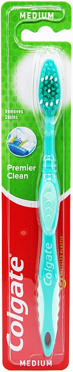 Зубная щетка "Премьер" средней жесткости №2, бирюзовая - Colgate Premier Medium Toothbrush — фото N1